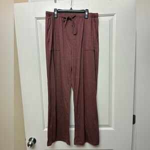 Women's Relaxed Fit Drawstring Joggers - Burgundy